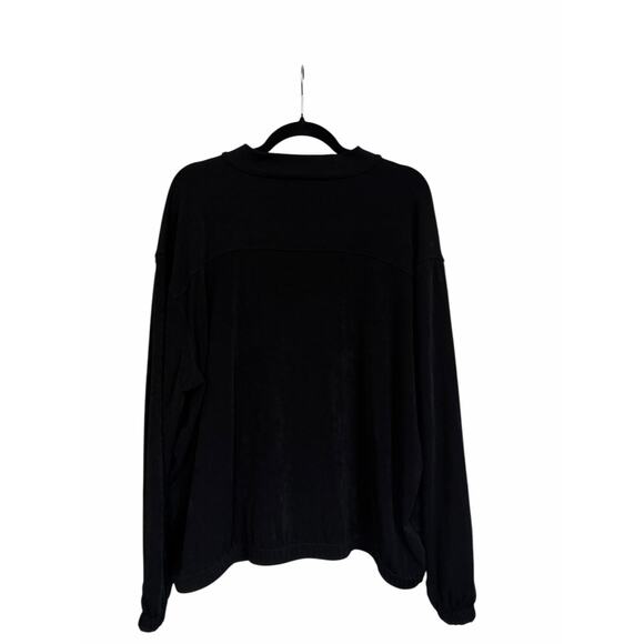 Chico’s Travelers Black Zip Jacket Size 3 silver Hardware Soft Stretch Classic - Picture 2 of 7